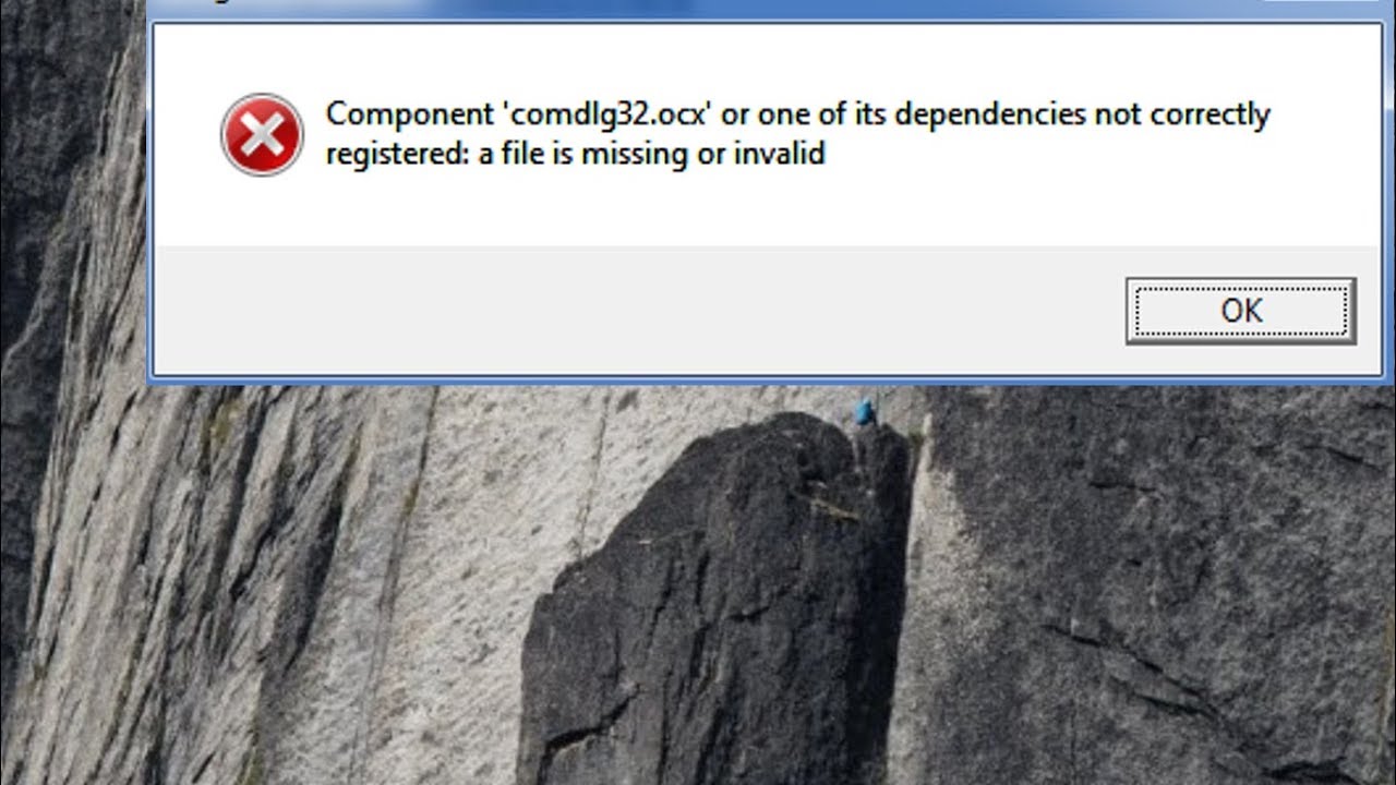 [Solved] COMDLG32.ocx missing or invalid Error in Windows 7/8/10