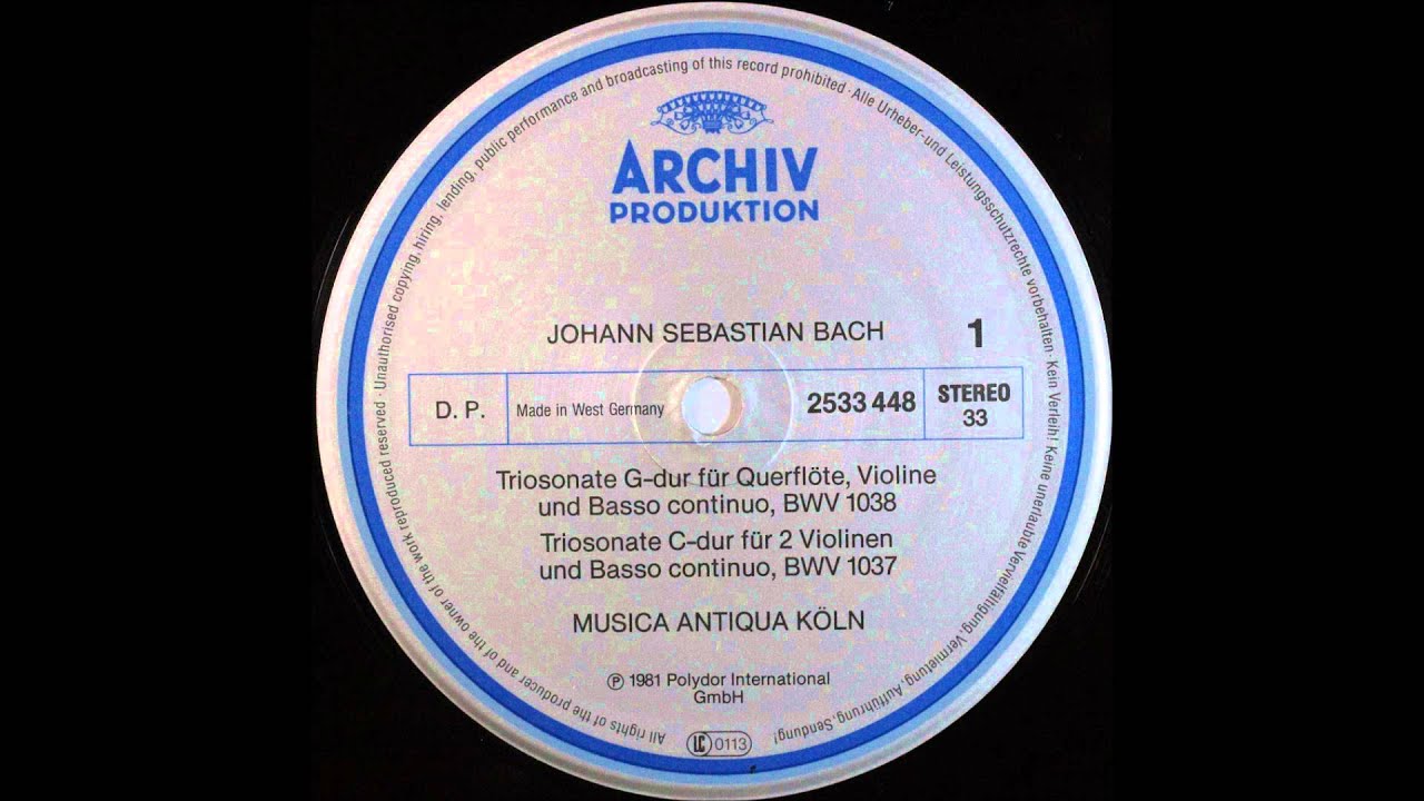 Bach, Trio Sonata BWV 1038, MUSICA ANTIQUA KOLN