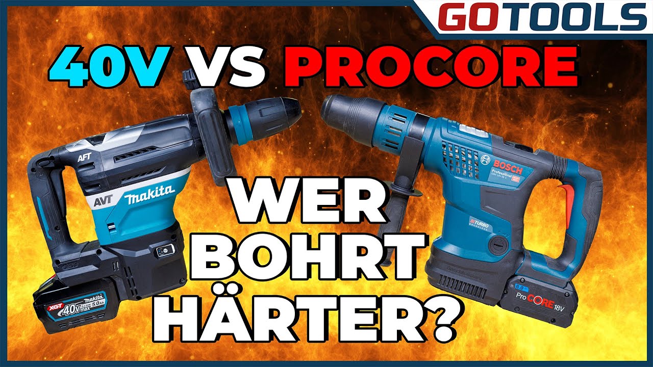 Kampf der Giganten | BOSCH VS MAKITA | 18V PROCORE gegen 40V Makita | Inkl. Verlosung