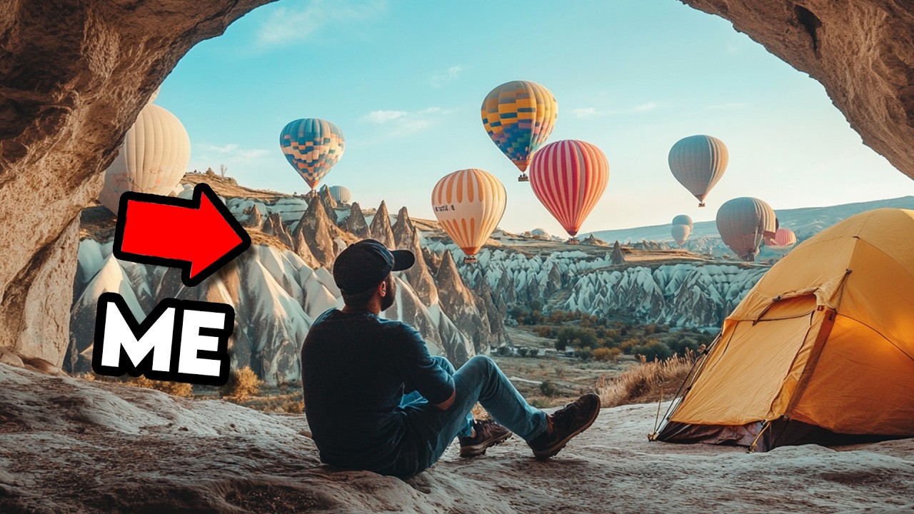 Solo Camping in a Cave in Cappadocia