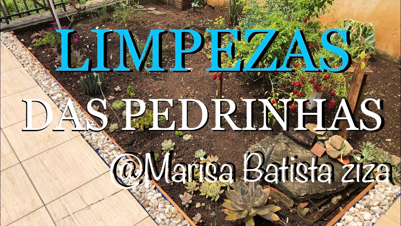 LAVANDO AS PEDRAS DO JARDIM // após lavar veja como ficou