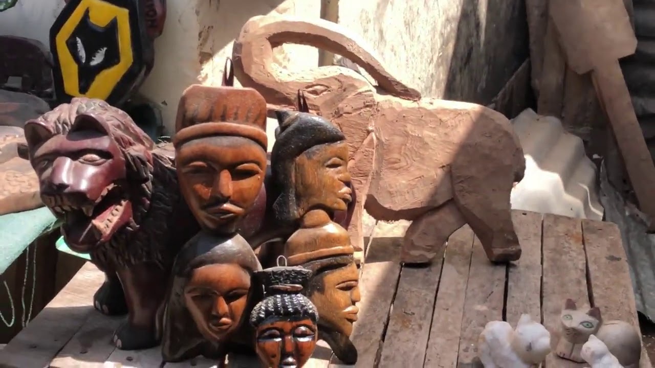 Amadou shop at Senegambia craft market in The Gambia