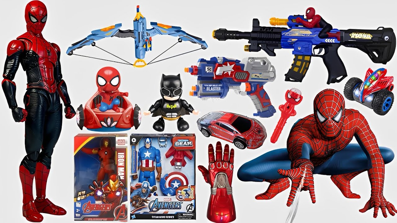 Marvel Toy Series Unboxing, Popular Spider-Man Toy Car, Marvel Popular Action Toy Gun