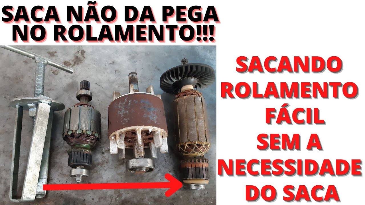 🚨 SACA ROLAMENTO NÃO DA PEGA!!! Veja como sacar rolamento de induzido de forma fácil sem usar o saca
