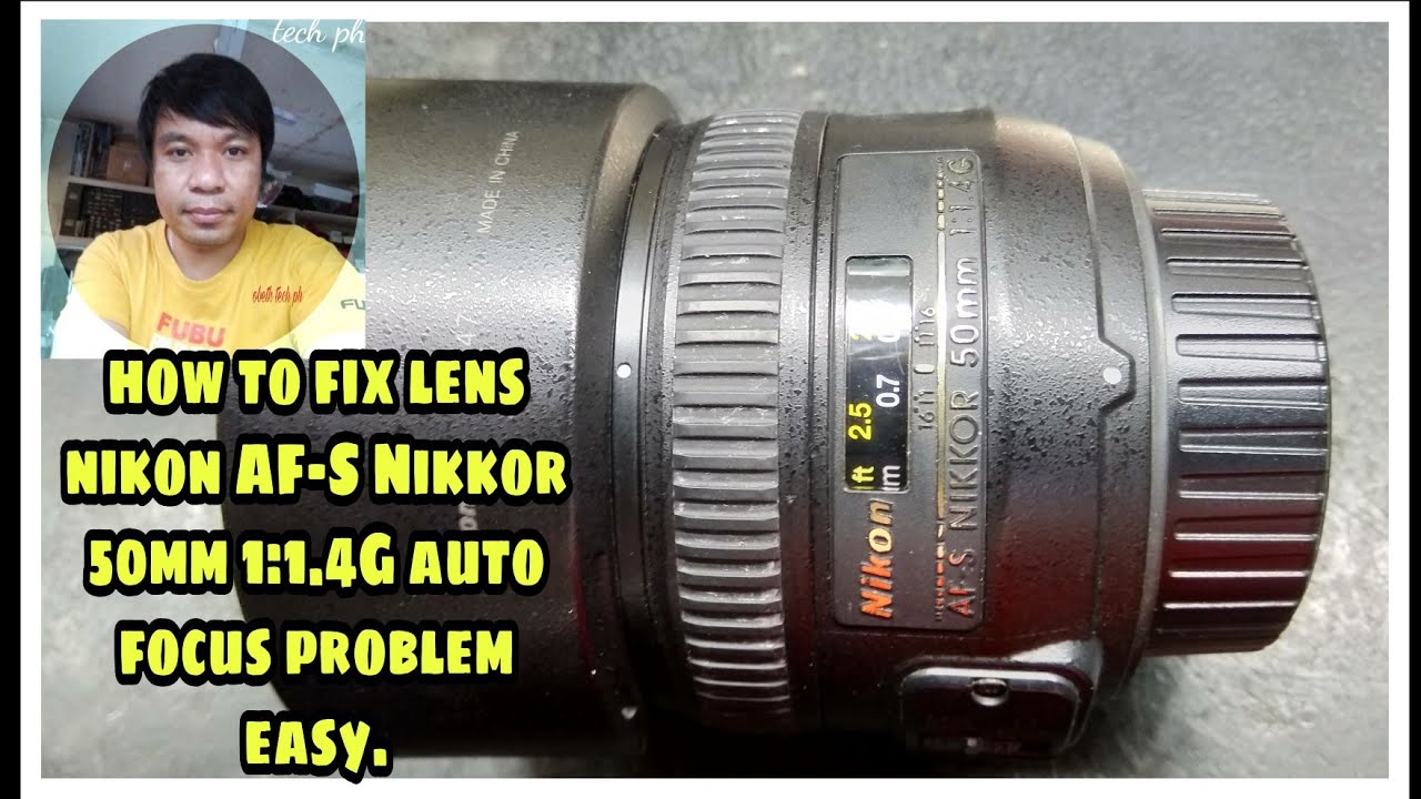how to fix lens nikon AF-S Nikkor 50mm 1:1.4G auto focus problem easy
