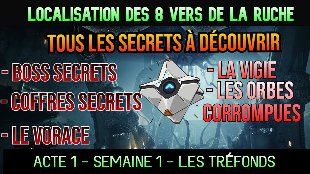 DESTINY 2 - TOUS LES VERS, LES COFFRES CACHÉS, BOSS CACHÉS, ET AUTRES SECRETS DES TRÉFONDS.
