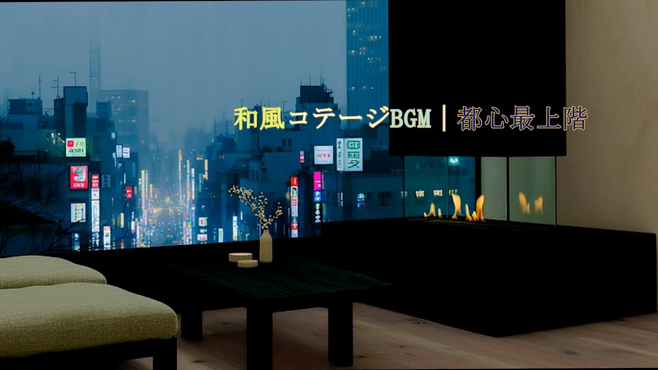音が主張しない、新春の和風コテージBGM｜都心最上階・畳と暖炉の静かな朝