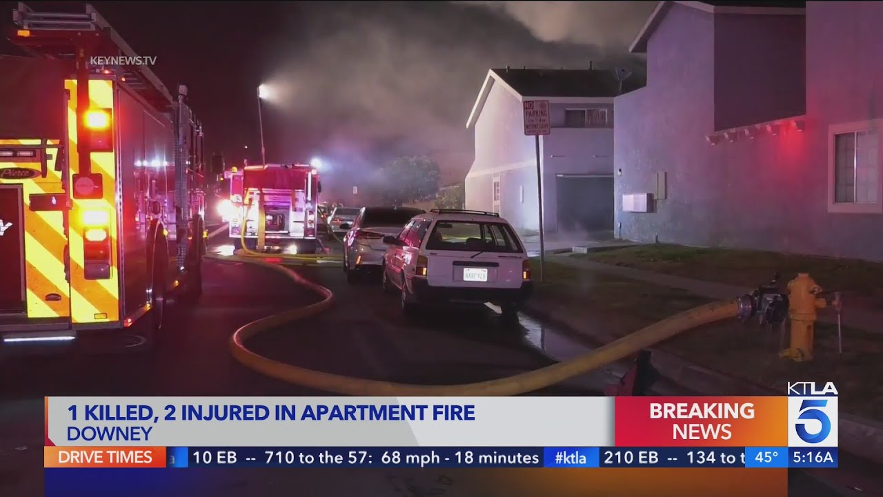 Mother killed, child critical following apartment fire in Downey