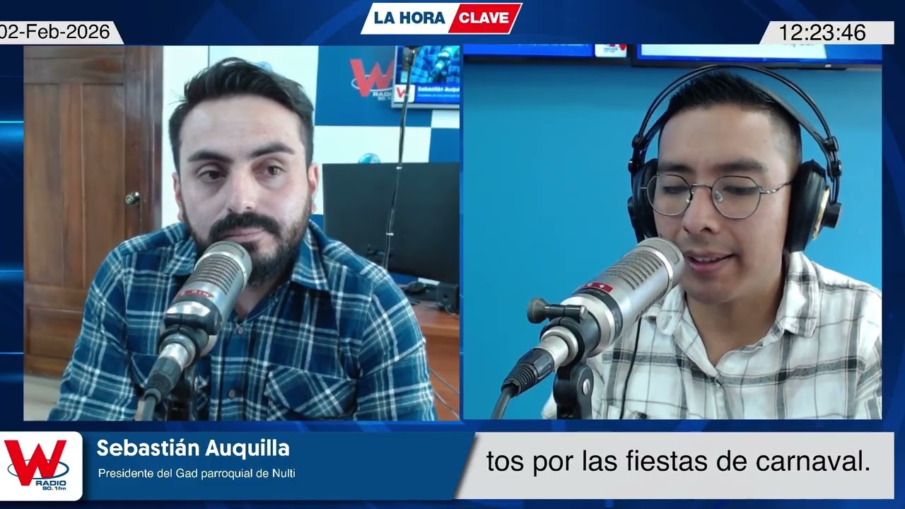 Sebastián Auquilla. Presidente del Gad de Nulti. Agenda de eventos por las fiestas de carnaval.