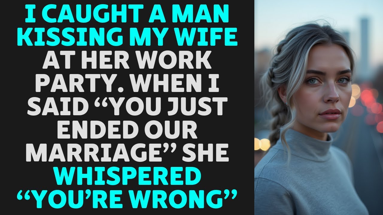 I Saw a Man Kiss My Wife at Her Work Event—What I Said Next Left Everyone Completely Speechless