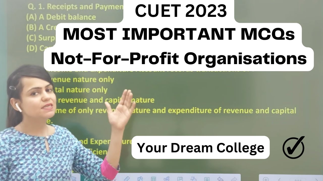 CUET Most IMPORTANT MCQs | Not-for-Profit Organisations | Don't miss | Crack CUET 2023