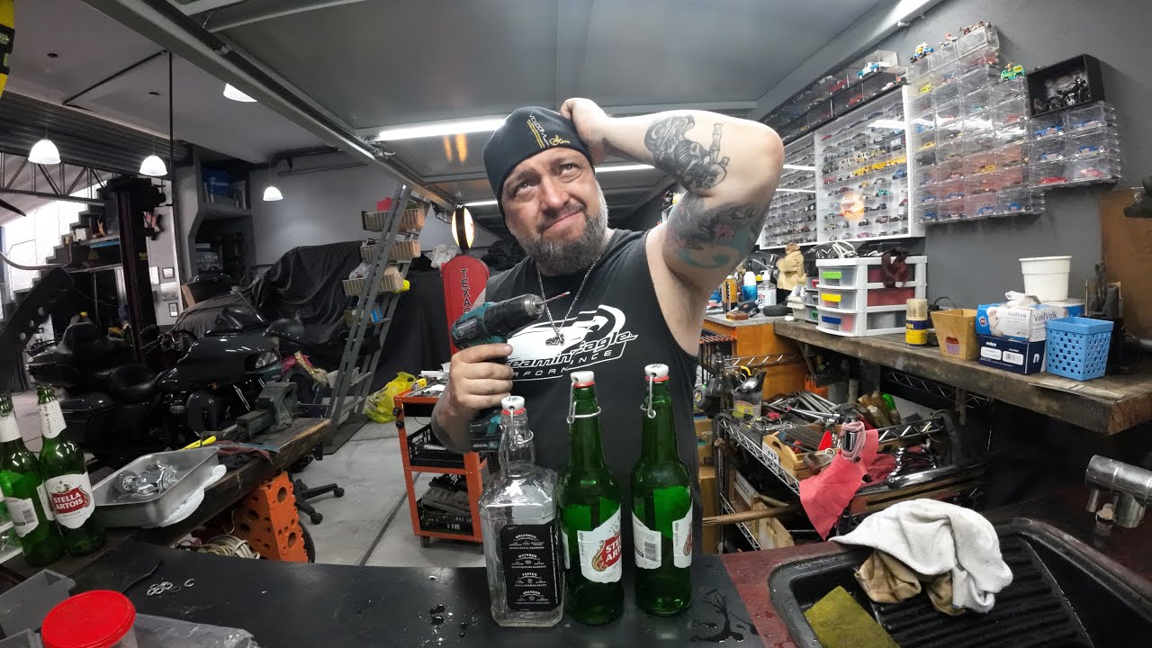 Reciclando o uso de garrafa vidro