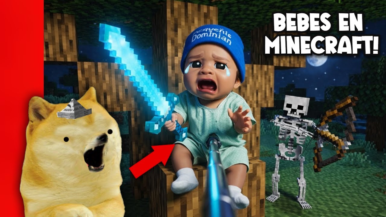 ¡BEBÉS ENTRAN por PRIMERA VEZ a MINECRAFT!! 😱- Juegos con cheems