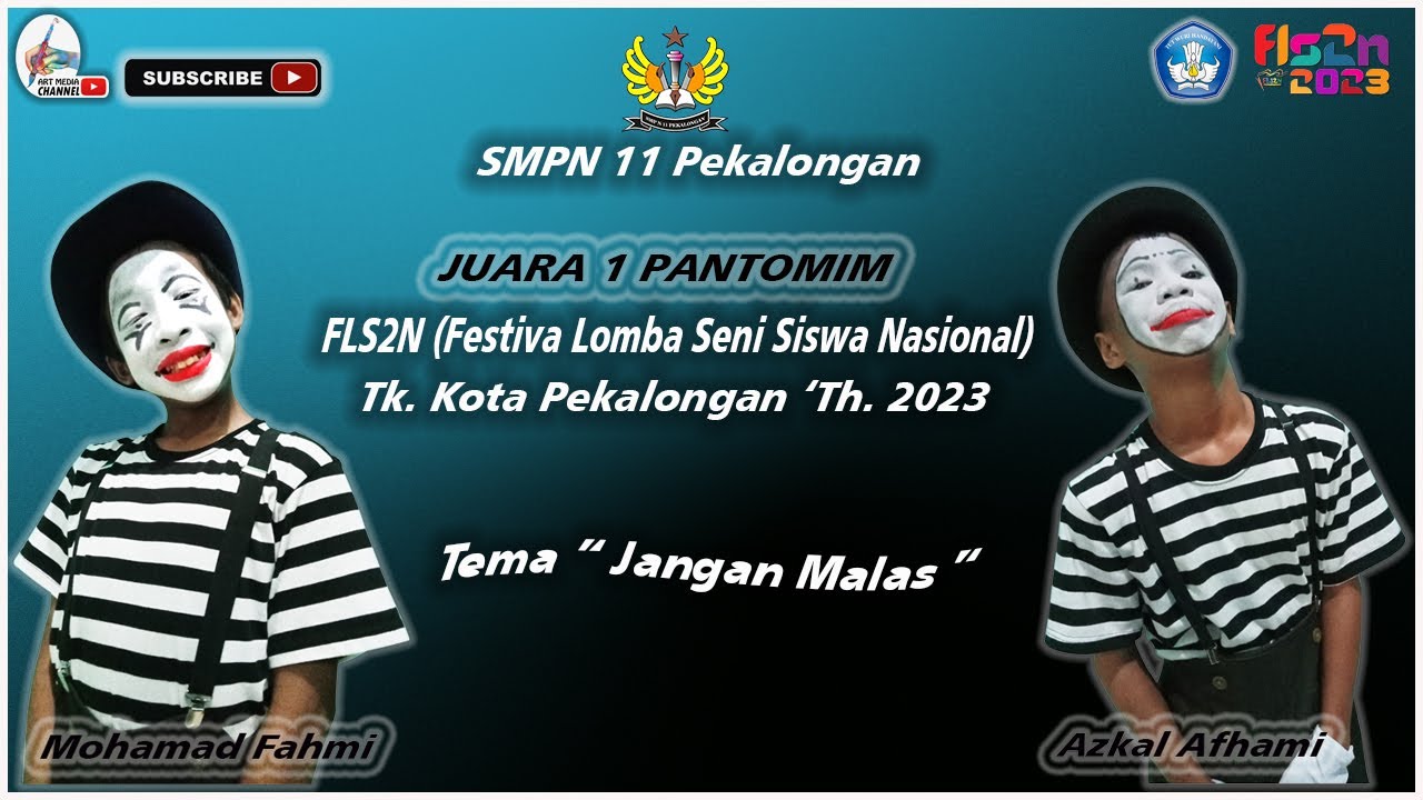 Juara 1 Pantomim FLS2N Tk. Kota Pekalongan Th. 2023