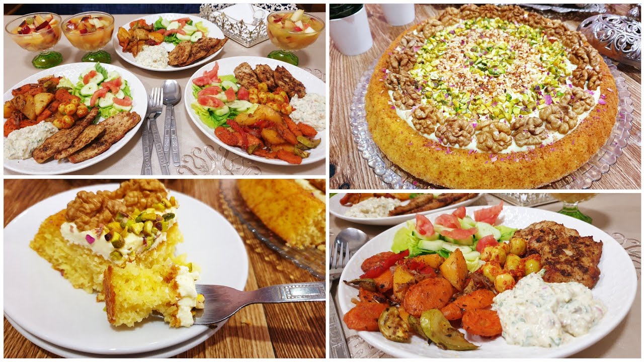 هنيتك من التخمام🥰وجبة غذاء/عشاء و كوتي😋طبق صيفي تكلو صبيعاتكم موراه سيعشقه الجميع /بسبوسة بالكريمة😋
