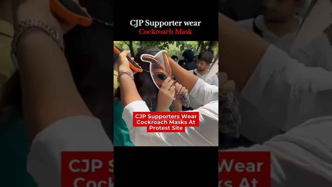 🪳 Why Are CJP Supporters Wearing Cockroach Masks? 😳 | Protest Trend Explained #cjp #abhijeetdeepke