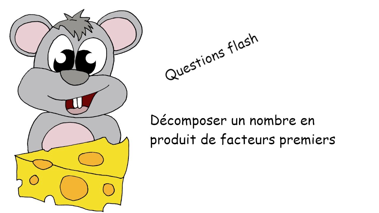 Décomposition en produit de facteurs premiers - Questions flash