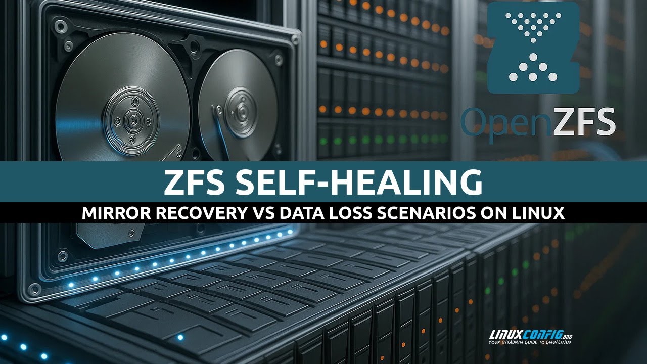 Самовосстановление ZFS: зеркальное восстановление и сценарии потери данных в Linux