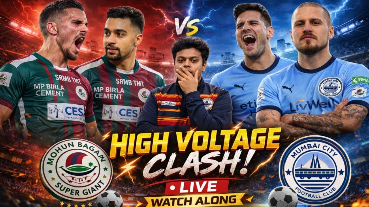 Mohunbagan Vs Mumbai City Match Live Reaction & Watch Along 🔥|| Indian Super League 🔥🔥