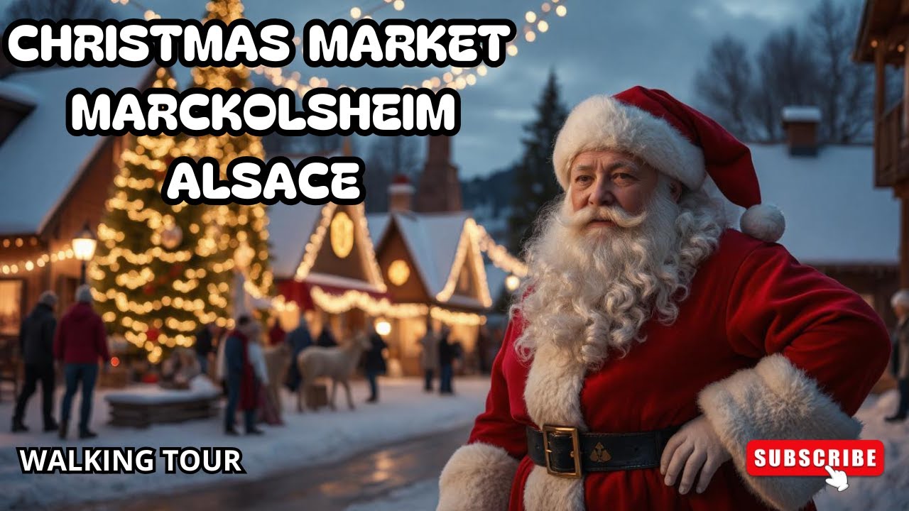 MARCKOLSHEIM ALSACE CHRISTMAS MARKET NEAR STRASBOURG, RIQUEWIHR - MARCH&Eacute; DE NOEL - WALKING STREET
