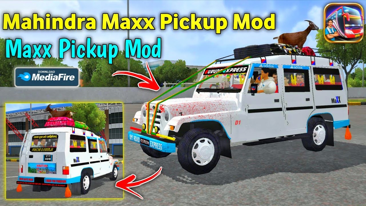 How to add Mahindra Maxx Pickup Mod For Bussid | Bus Simulator Indonesia Pickup Mod 