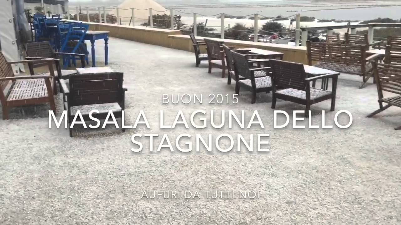 Marsala  neve nella laguna dello stagnone