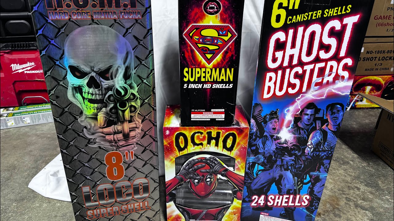 HCMF LOCO 8” VS OCHO 8” VS GHOST BUSTERS 6” VS SUPERMAN 5” 🔥🔥💥 CRAZY LOUD SALUTE FIREWORKS