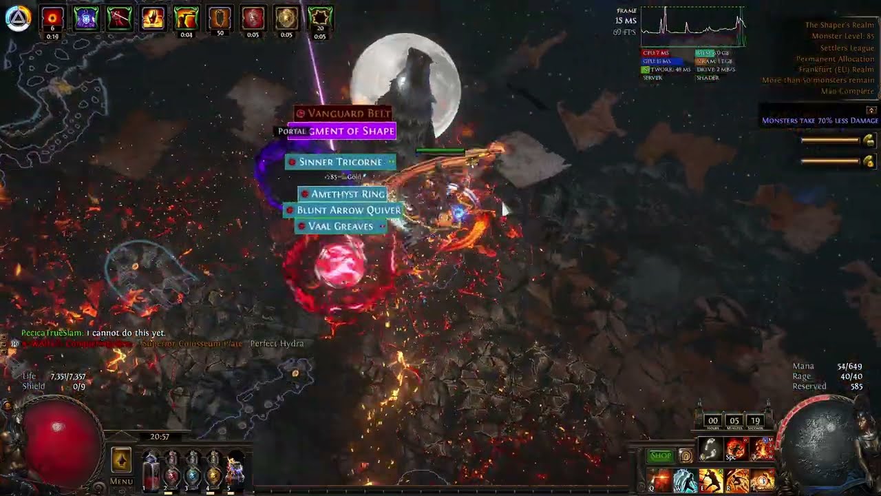 (3.25) Volcanic Fissure of Snaking Berserker VS Uber Shaper (Last Phase Only)