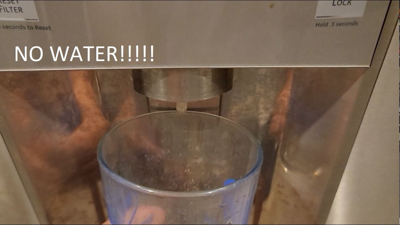GE profile refrigerator no water from dispenser fix