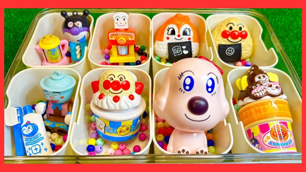 【お弁当ASMR】アンパンマン弁当❤️クリームチーズちゃんとアイスクリーム🍨Anpanman Bento Box ASMR Gacha Toy Packed Satisfyingly 