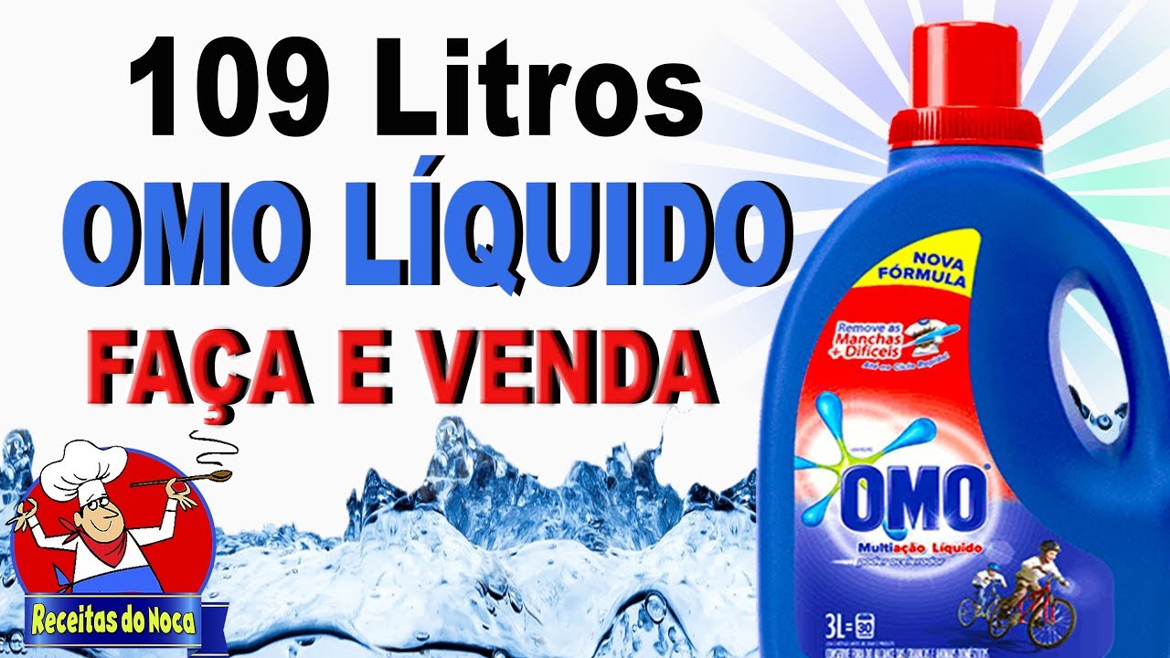 FAÇA E VENDA 109 LITROS DE SABÃO LÍQUIDO TIPO OMO