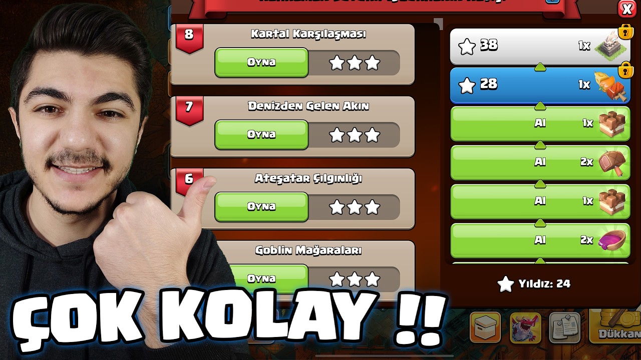 KAHRAMAN SEFERİ: EJDERHANIN KAÇIŞI MÜCADELELERİ 5-6-7-8 !! ÇOK KOLAY !! - Clash Of Clans