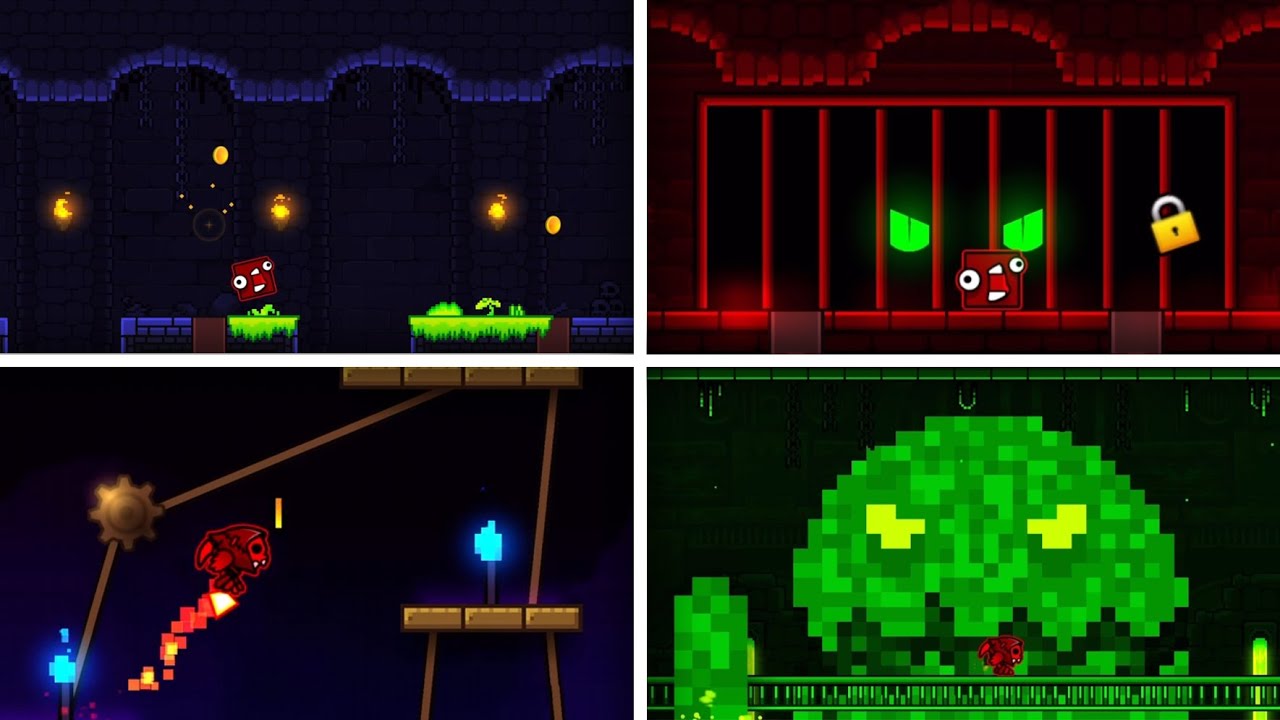 My First Platformer Bossfight! “Dungeons And Caves” by red7777 (Me) [Geometry Dash 2.2]