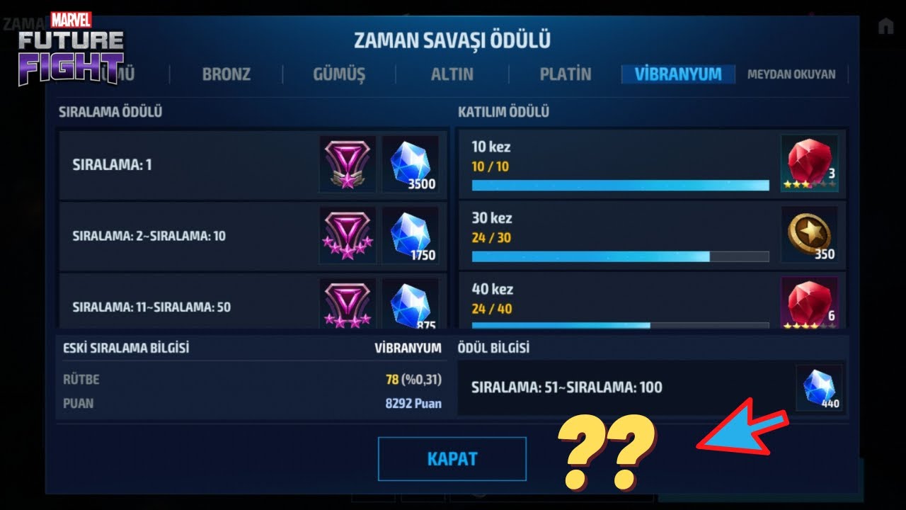 Haftalık En Az 200 Kristal Nasıl Kazanılır? - Zaman Savaşı Tüyoları! | Marvel Future Fight