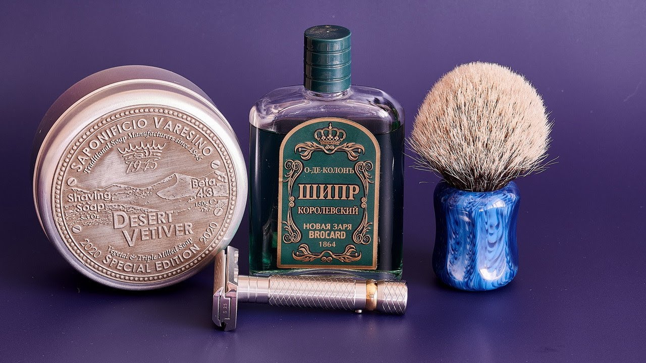 ROCNEL Gold Ring Razor. Saponificio Varesino Desert Vetiver и Shavemac | HomeLike Shaving