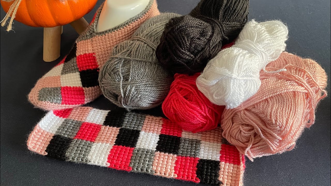 Tunus işi patik yapımı #crochet #knitting #örgü #patikyapımı #tunusişiörgü #tunusiancrochet 
