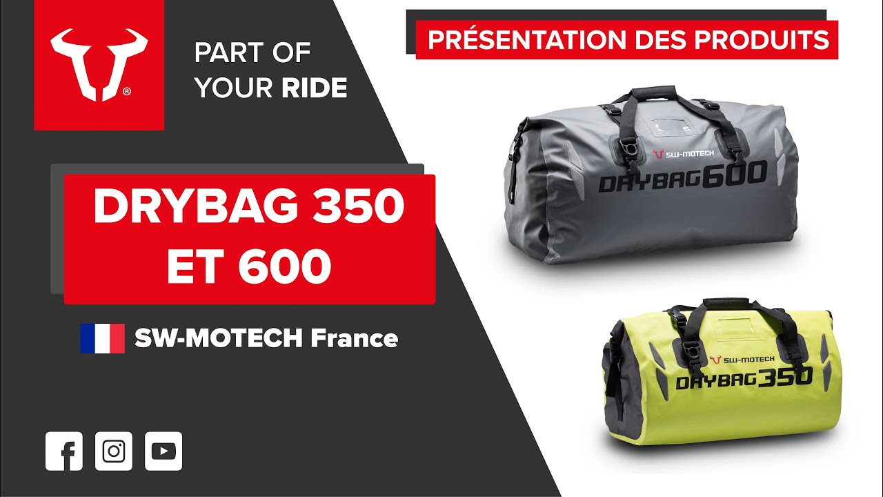 Sacoche de selle étanche : Présentation Drybag 350 et 600 SW-MOTECH