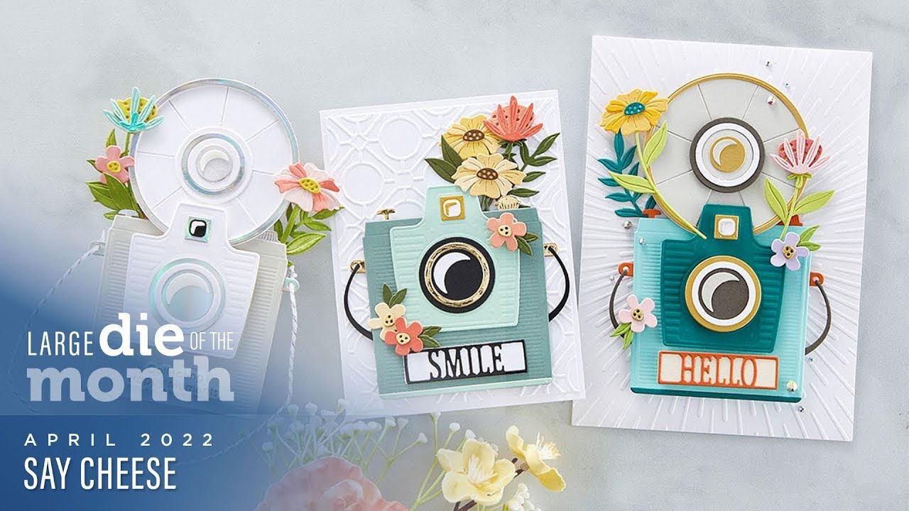 UPDATED! Spellbinders April 2022 Large Die of the Month – Say Cheese