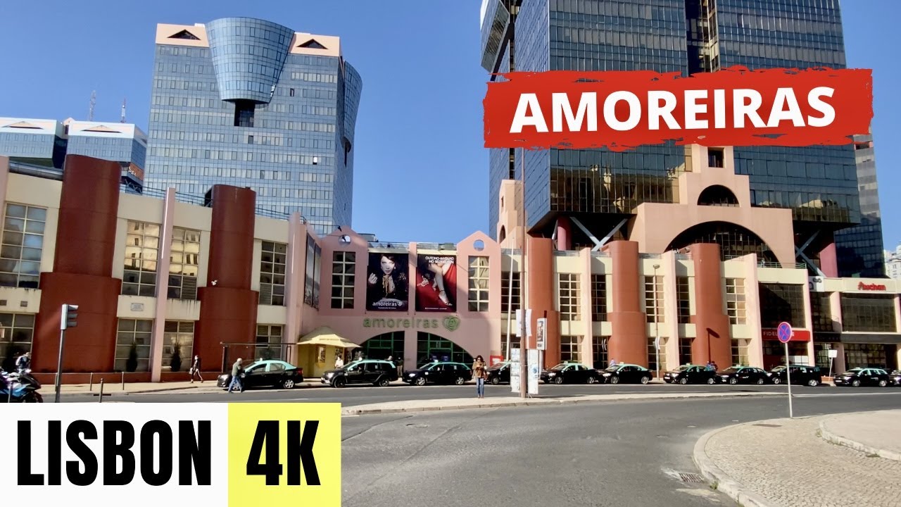 LISBON, PORTUGAL 🇵🇹 [4K] Amoreiras Neighbourhood — Walking Tour