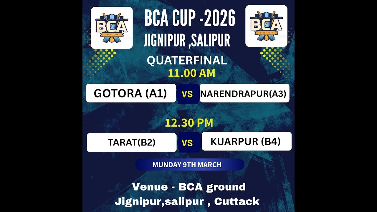 🔴LIVE 🏏🔴FOR. BCA ground 🏆🏏...BALADEV JEW CRICKET ASSOCIATION 