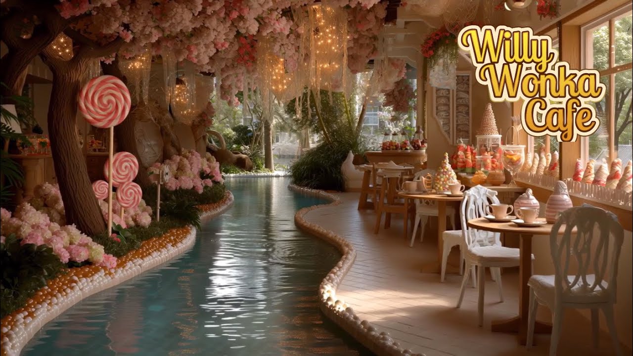 Welcome to the Whimsical Willy Wonka Caf&eacute; 🍭 | Candyland Ambience & Relaxing Music