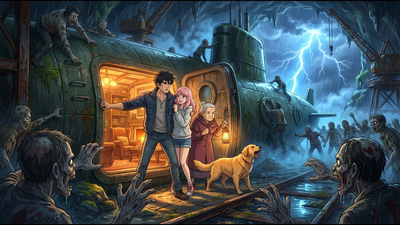 Surviving Inside a Glass Sky Bridge During a Zombie Apocalypse | Ghibli Cozy Survival part 2