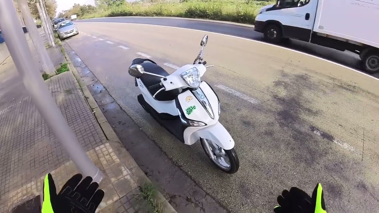 Mit der Piaggio Liberty 125 das erste mal Mallorcas Autobahn#bikelife #motovlog