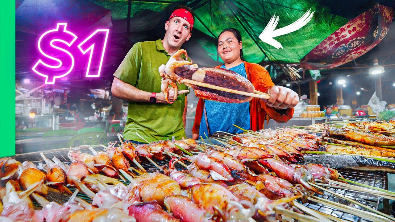Cambodia&rsquo;s $1 Seafood Chef vs $180 Seafood Chef!!