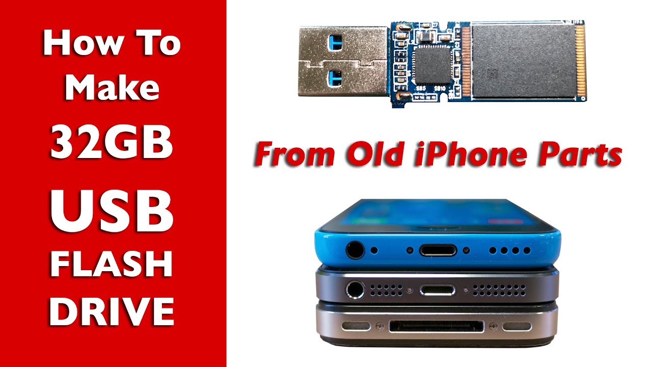 How To Make 32GB USB Flash Drive - Using Parts From An Old iPhone - iRefab