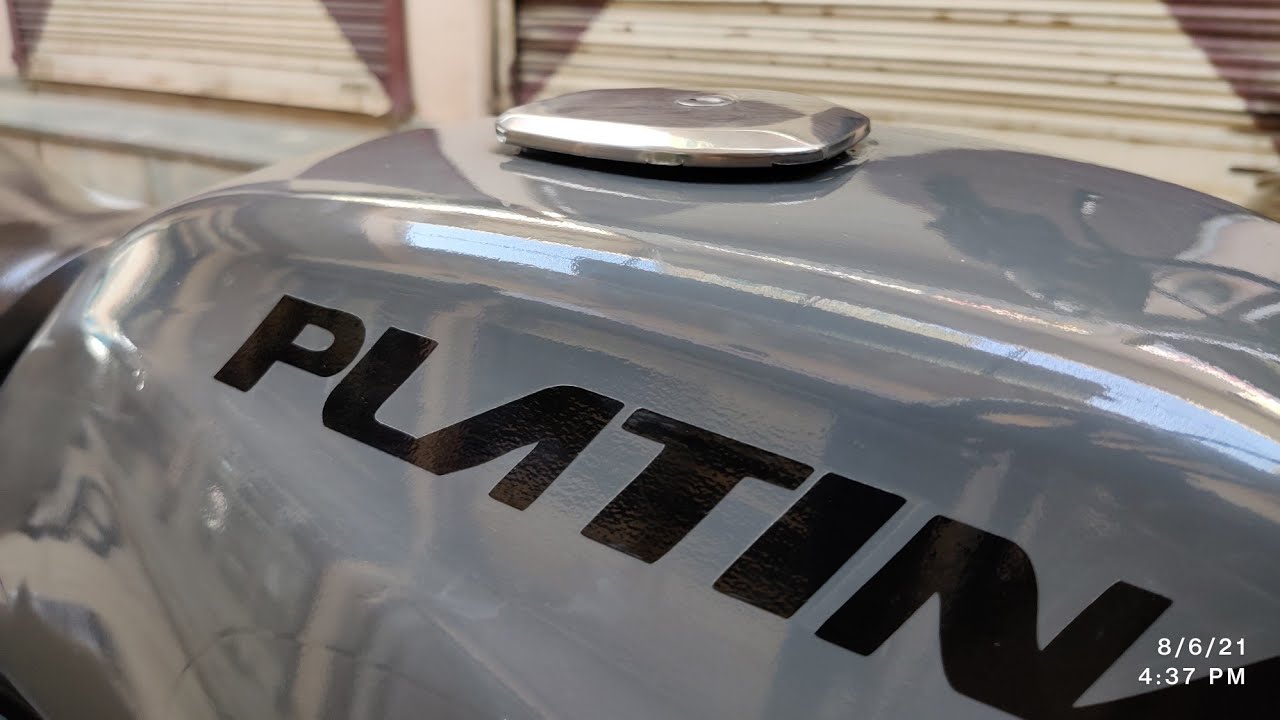 1st Platina Wrap in Nardo Grey / bike modification  / bike wrapping in india