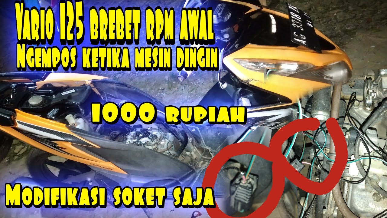 cara mengatasi vario brebet ngempos saat mesin dingin di rpm awal
