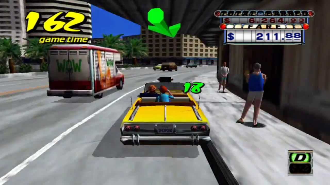 Crazy Taxi Walkthrough - (BD Joe Run) Part 1 (116 customer run)