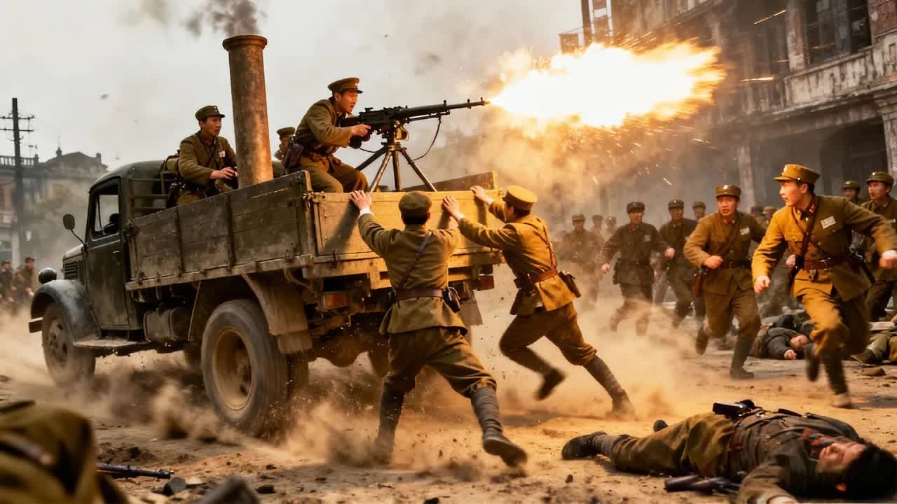 小夥被日軍包圍，正準備與敵同歸於盡，沒想到下秒援軍趕到，全殲日軍！⚔️ 抗日 Kung Fu #抗日 #電影 #功夫