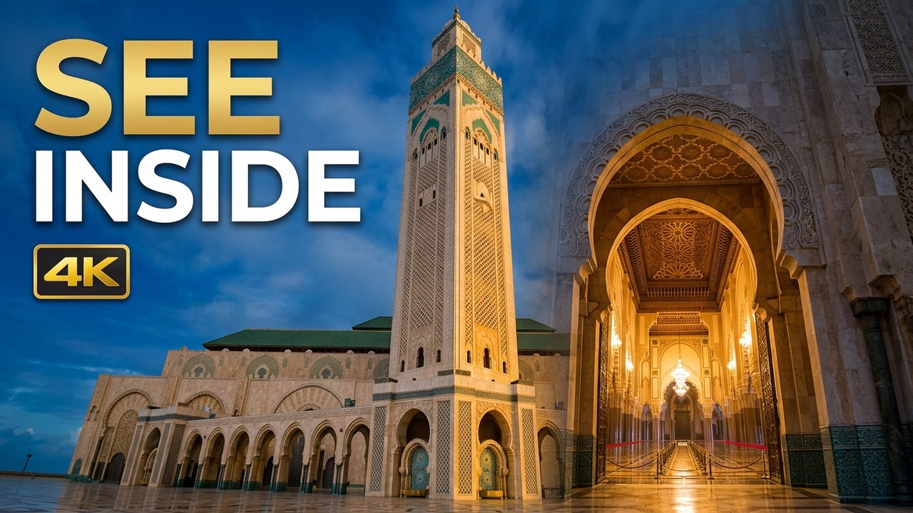 Inside the magnificent Hassan II Mosque | Casablanca, Morocco 4K